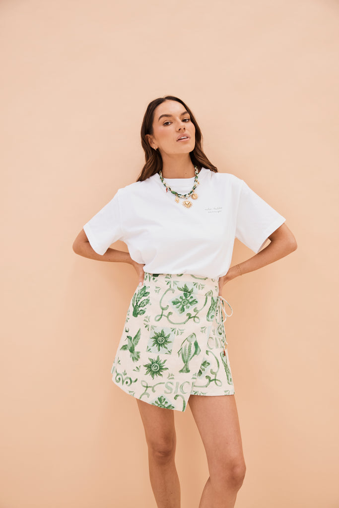 Isola Sicily Print Skirt