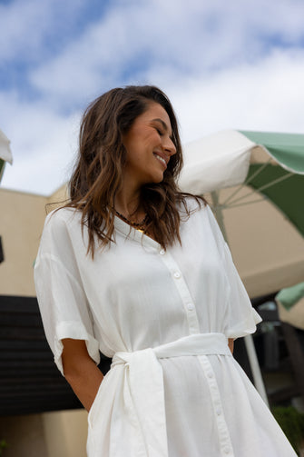 Domenica Midi Dress White