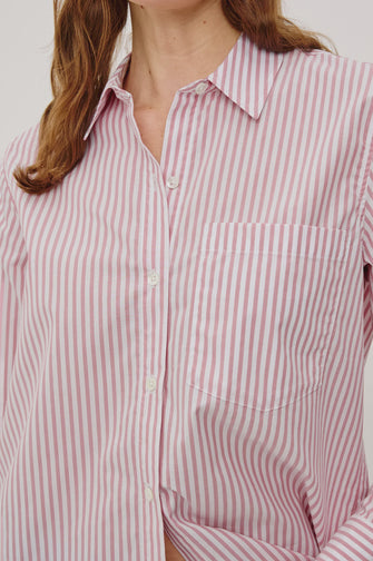 Elsa Shirt Rose Stripe