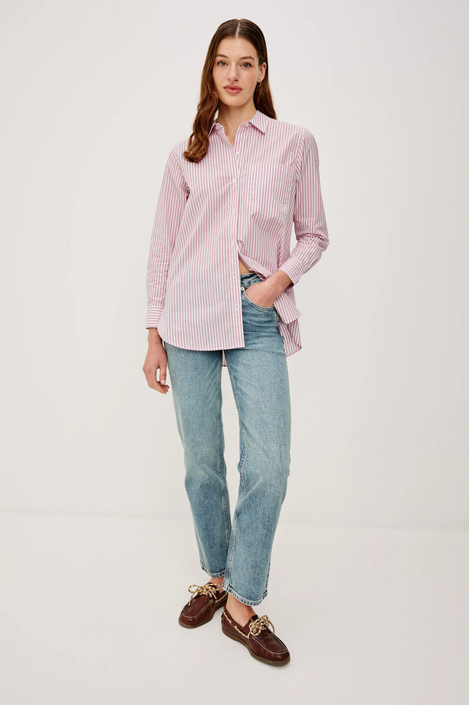 Elsa Shirt Rose Stripe