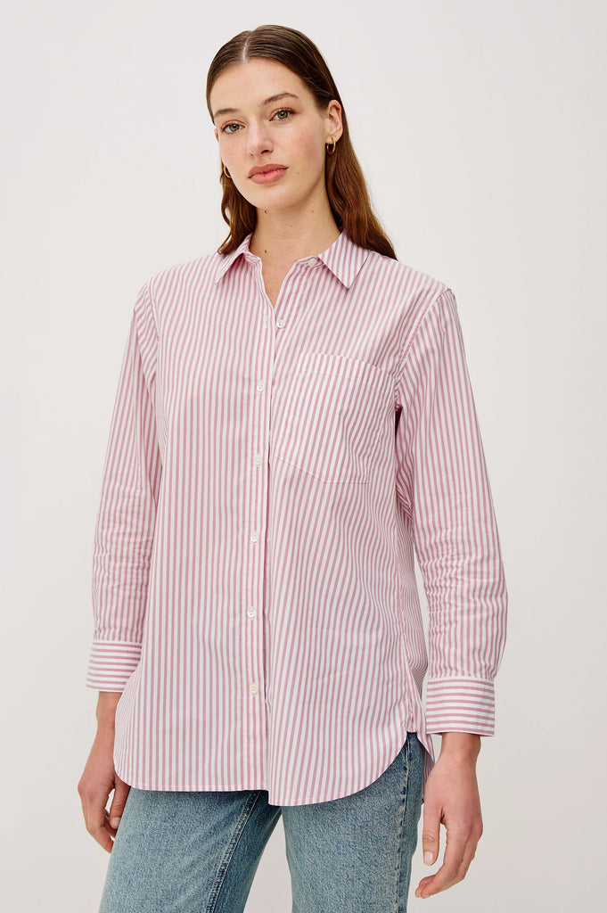 Elsa Shirt Rose Stripe