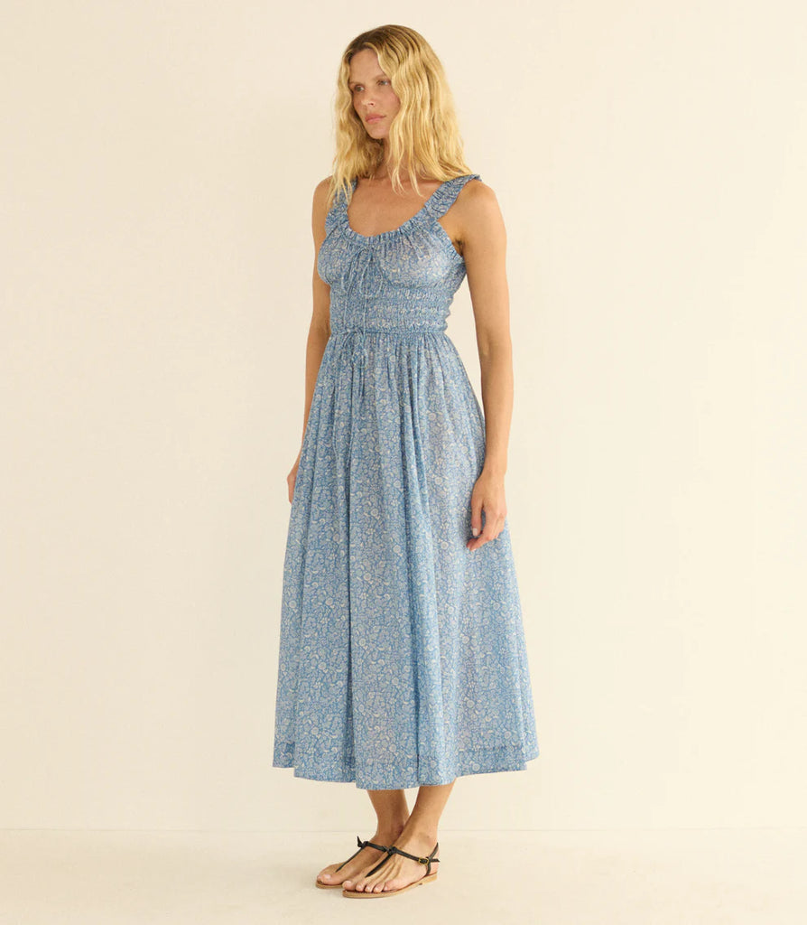 Emmaretta Dress Blue Garden Bloom