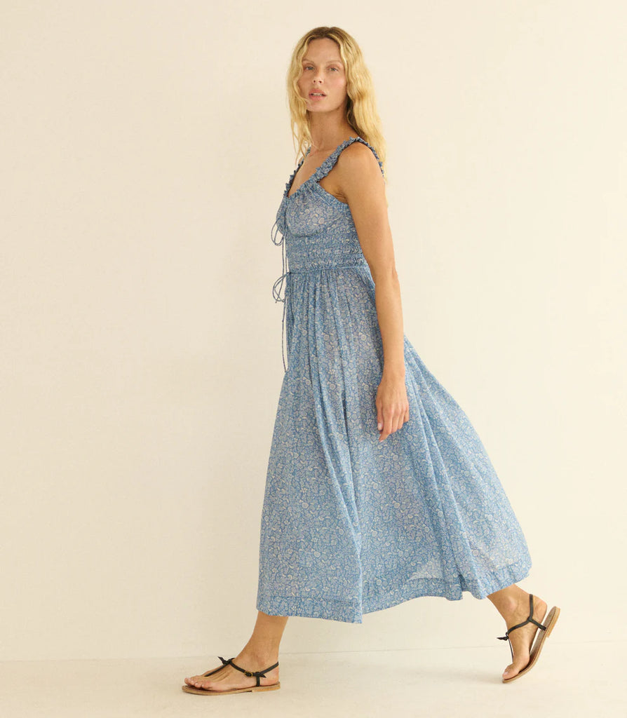 Emmaretta Dress Blue Garden Bloom