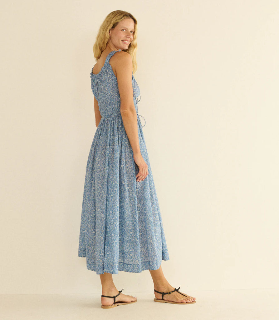 Emmaretta Dress Blue Garden Bloom