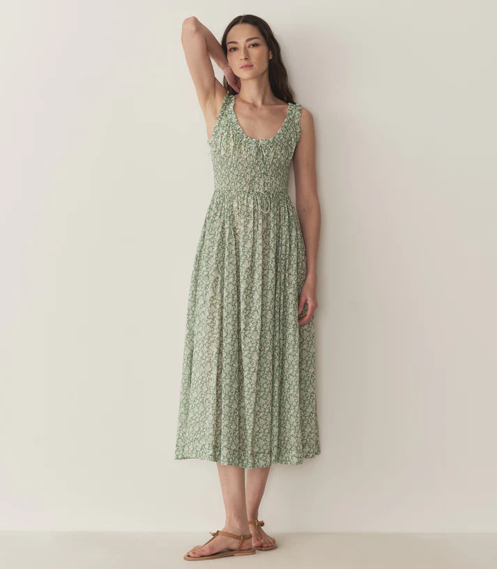 Emmaretta Dress Peridot Tea Floral