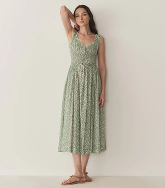 Emmaretta Dress Peridot Tea Floral