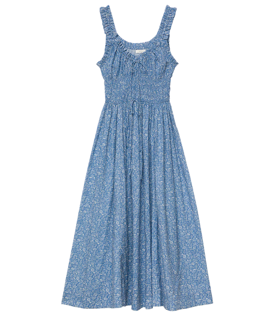 Emmaretta Dress Blue Garden Bloom