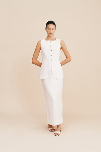 Emma Pencil Skirt Ivory