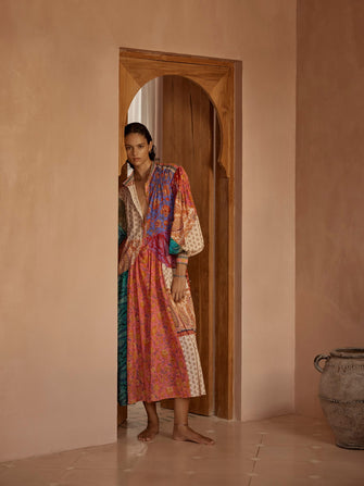 Kaleido Maxi Smock Dress