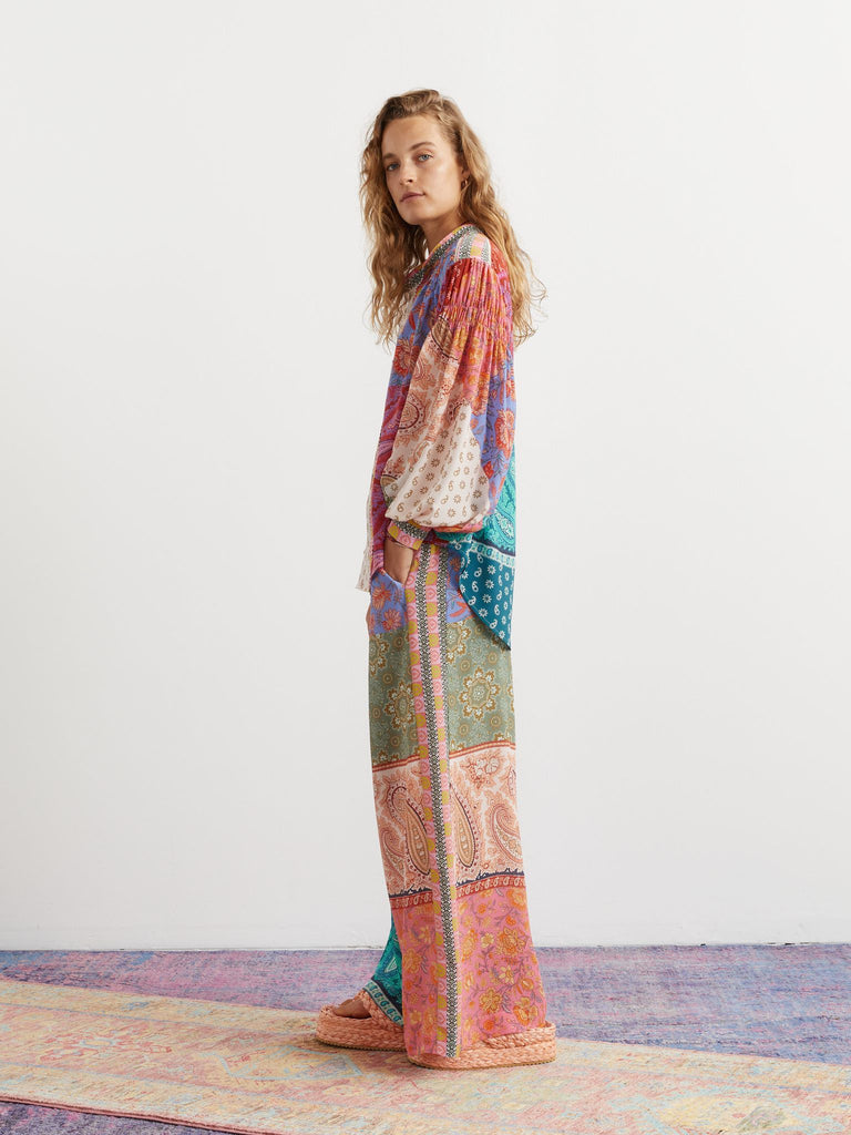 Kaleido Silk Smock Shirt