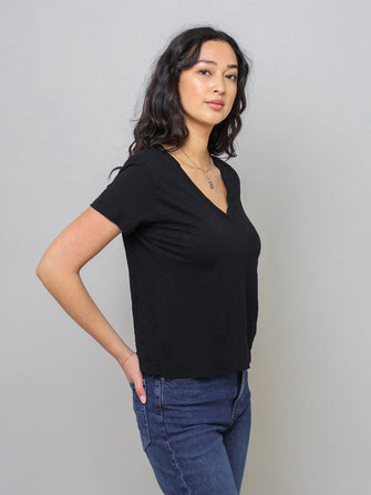 Elisha Originals V Neck Tee Black
