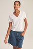 Elisha Originals V Neck Tee White