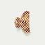 Midi Claw Clip Gingerbread Checkers