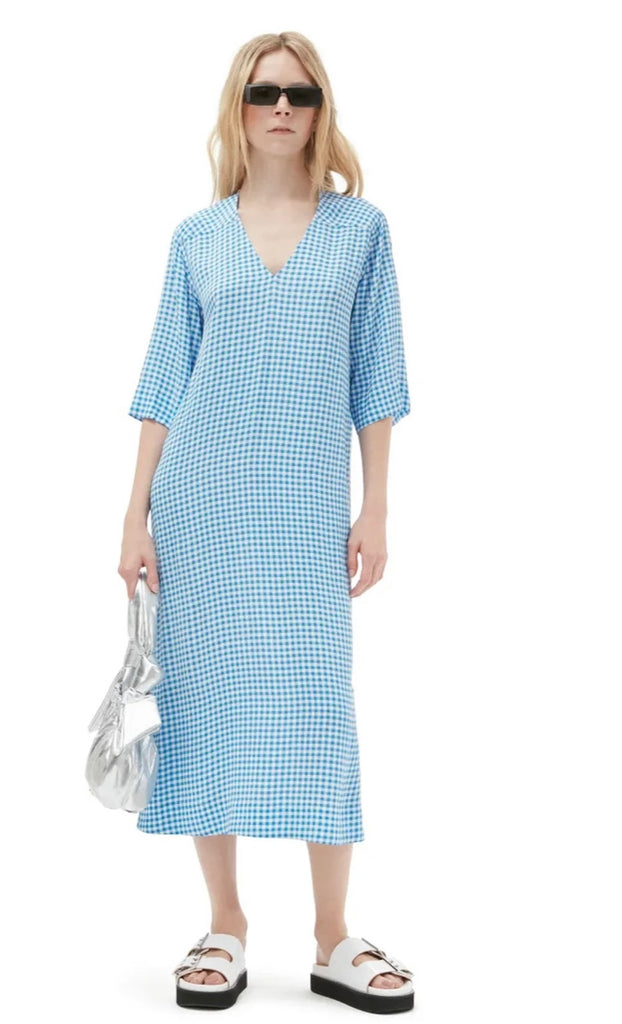 Printed Crepe Midi Dress