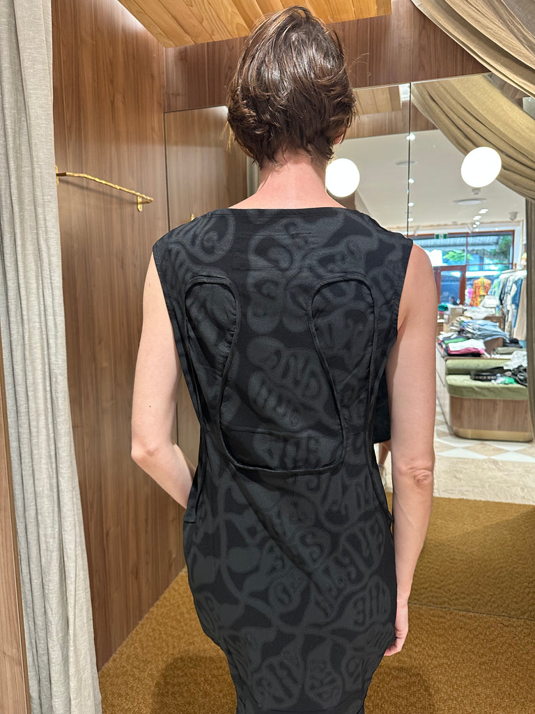 Round Neck Script Dress