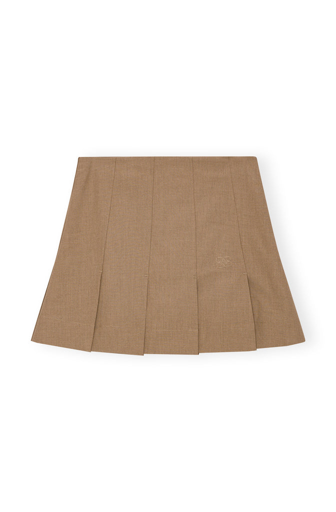 Drapey Melange Mini Skirt
