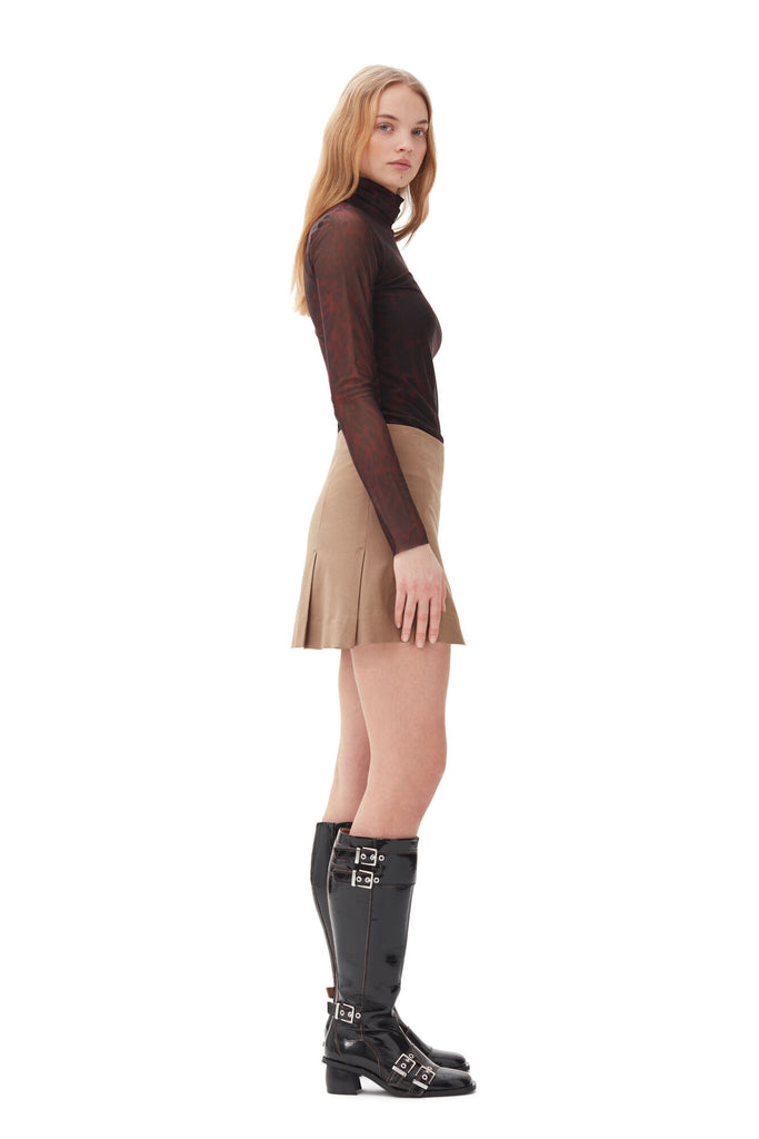 Drapey Melange Mini Skirt