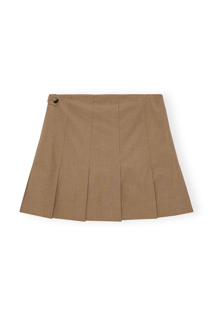 Drapey Melange Mini Skirt