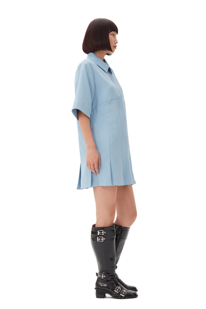 Dusty Blue Mini Dress