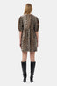 Printed Cotton Mini Dress Leopard
