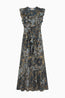 Ameline Silk Dress Prussian