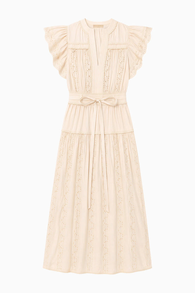 Dani Cotton Dress Pearled Ivory