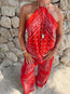 Bandana Halter Top Red