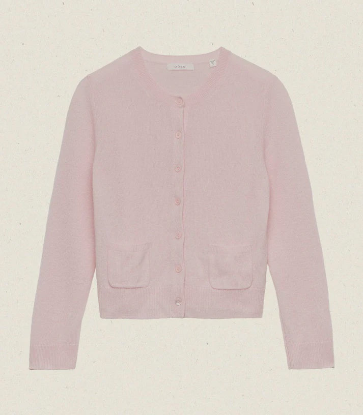 Freya Cashmere Cardigan Rosewater