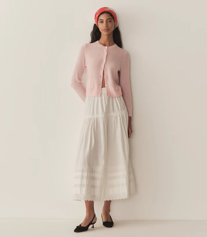 Freya Cashmere Cardigan Rosewater