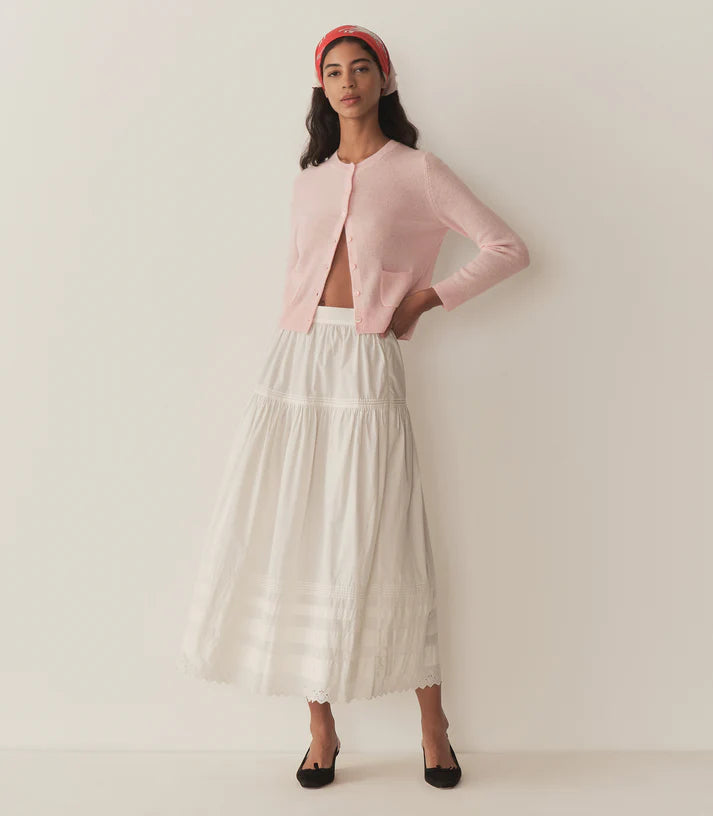 Freya Cashmere Cardigan Rosewater