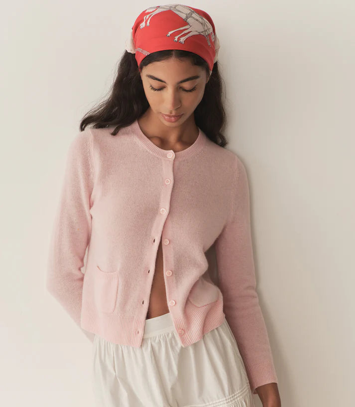 Freya Cashmere Cardigan Rosewater