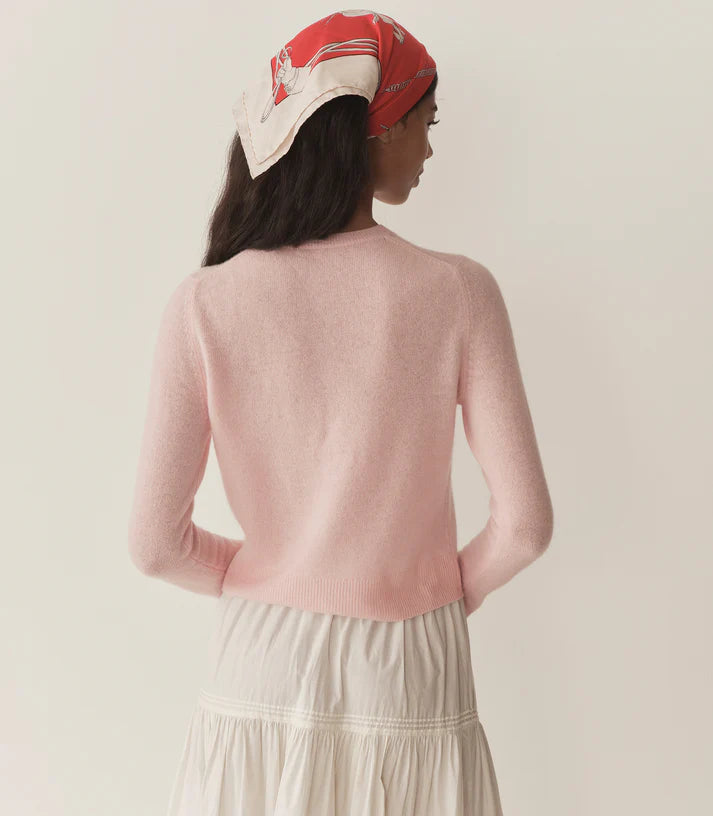 Freya Cashmere Cardigan Rosewater