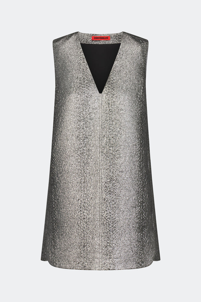 Fountain Metallic Mini Dress Pewter