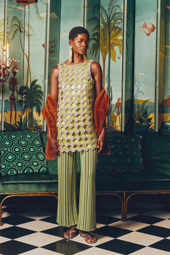 Sina Crochet Dress Moss