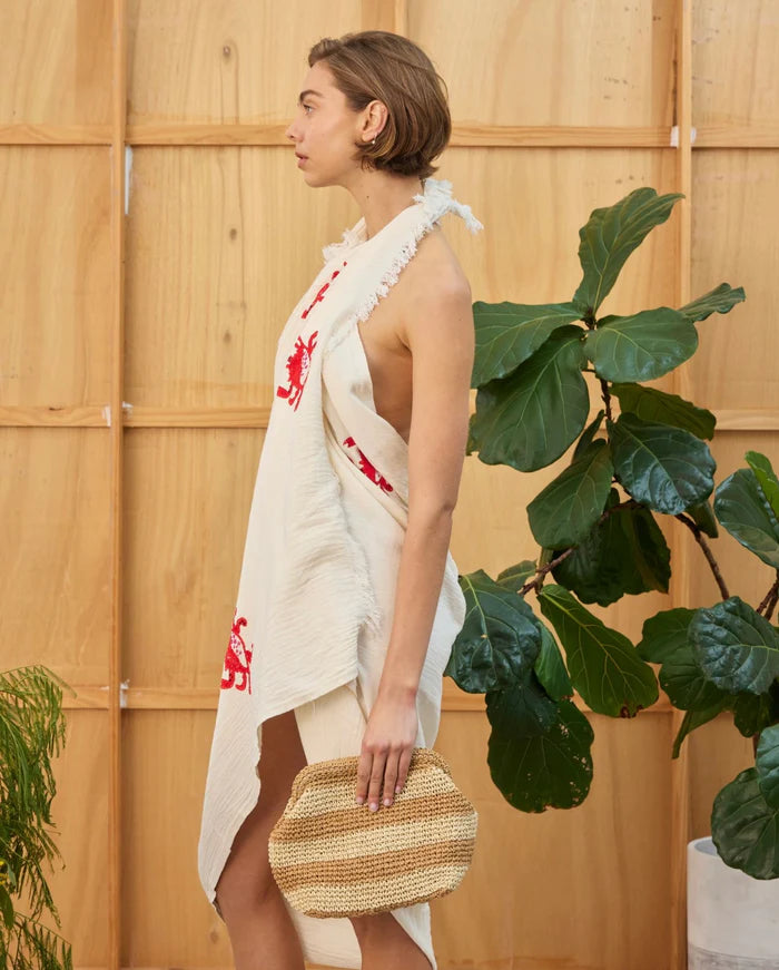 Beach Throw Natural Crab