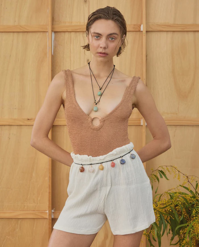 Leather and Stone Belt