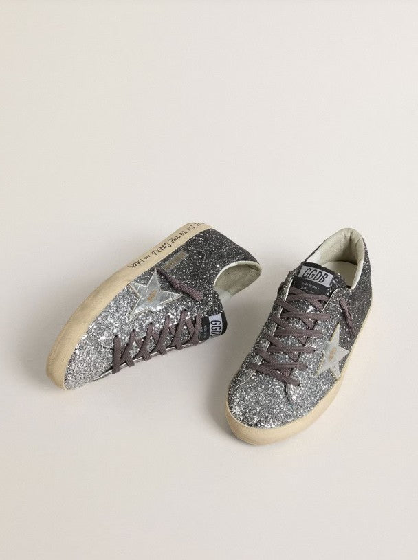 Superstar Sneaker Love You Silver Glitter
