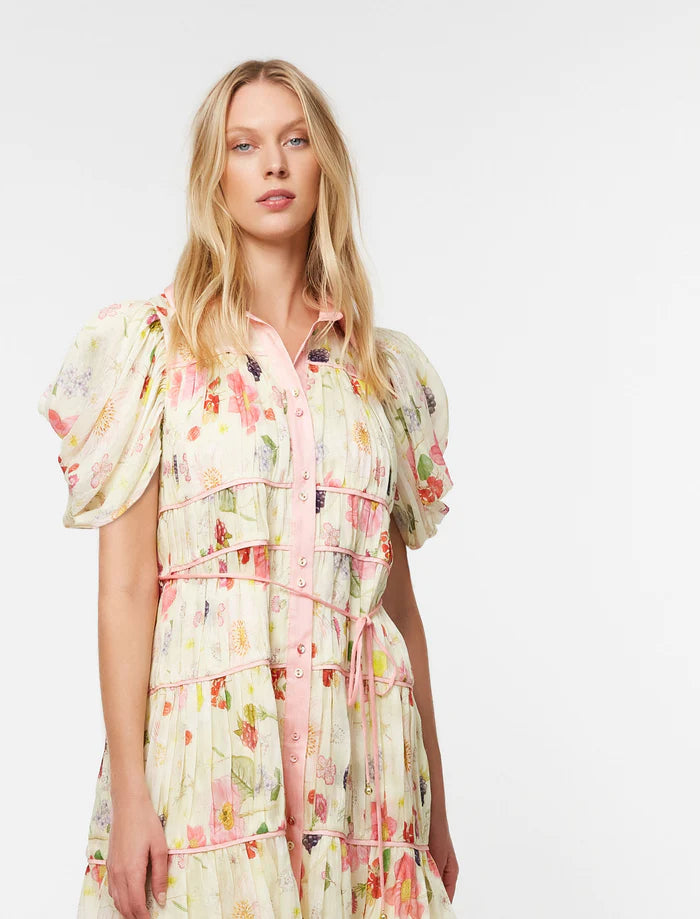 Flora Berry Baby Doll Dress