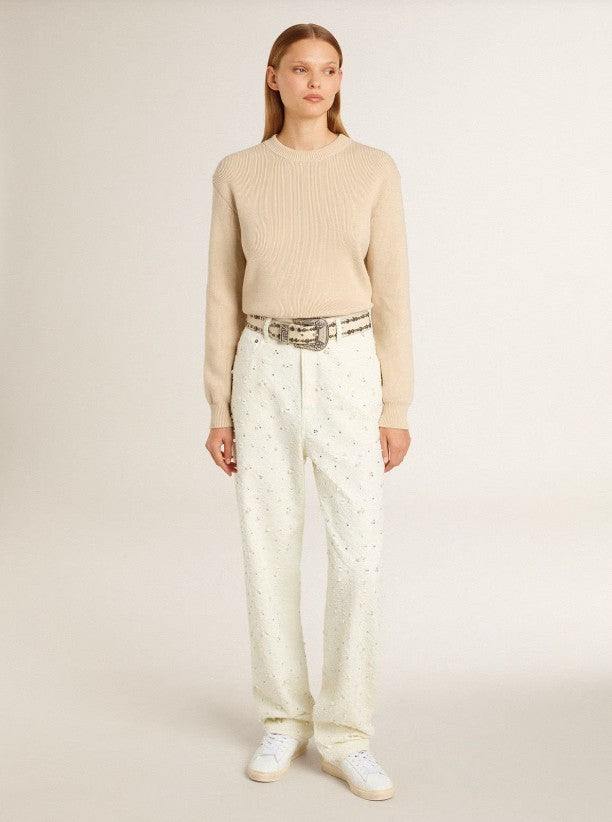 Golden Boyfriend Knit Travertine