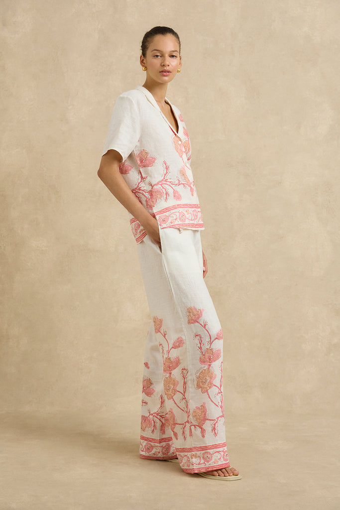 Gabriella Shirt Hibiscus Bloom