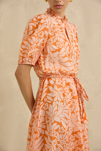 Gaia Dress Crocus Persimmon