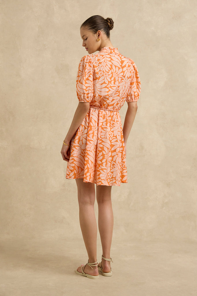 Gaia Dress Crocus Persimmon