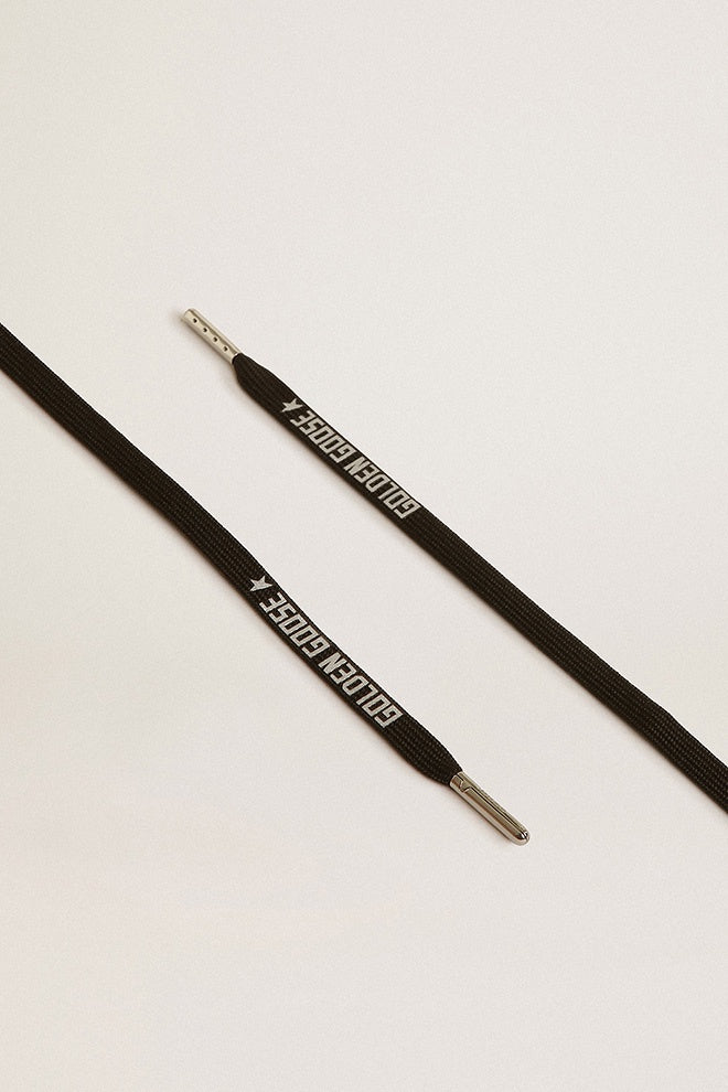 Golden Goose Laces Black Silver