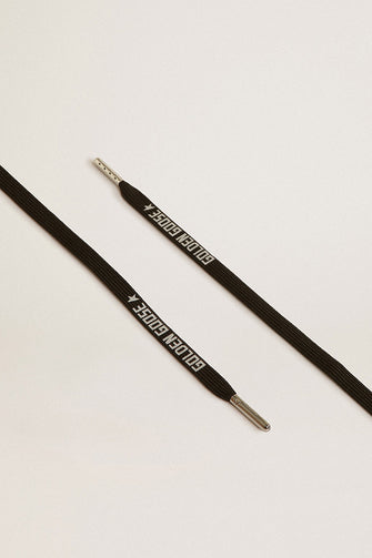 Golden Goose Laces Black Silver