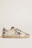 Superstar Sneaker White Zebra Tan Silver