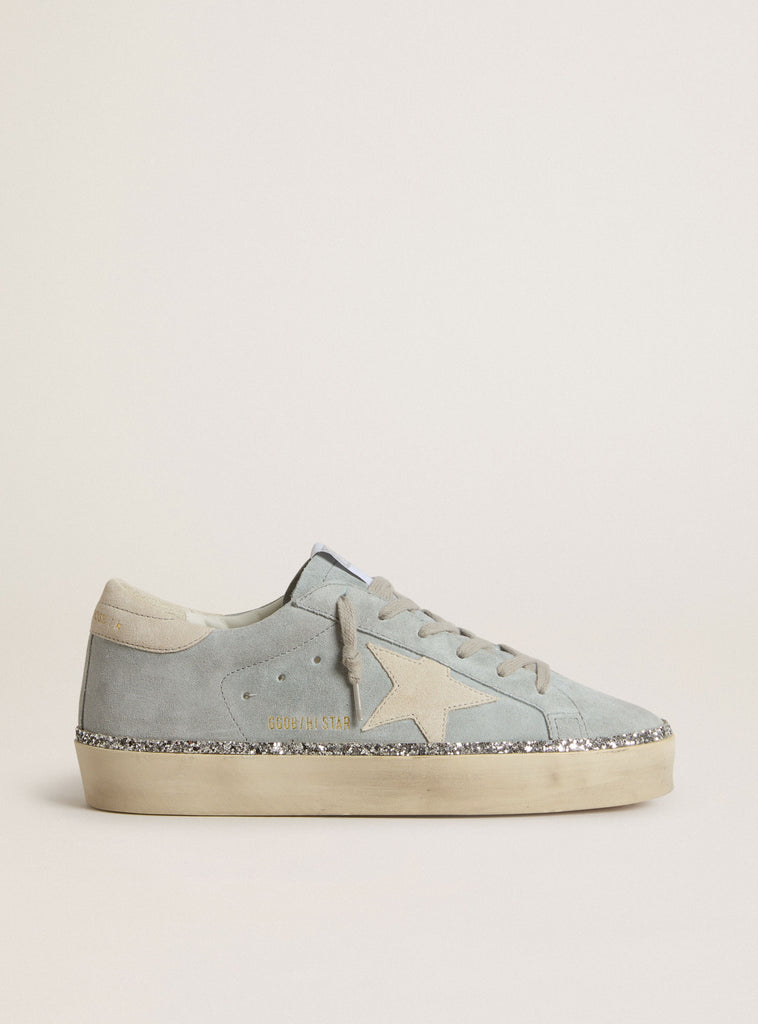 Hi Star Sneaker Light Blue Silver Glitter