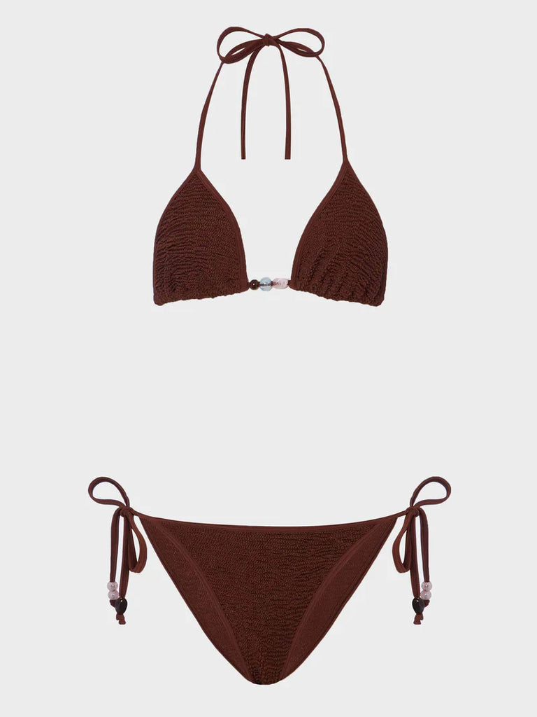 Gina Bikini Metallic Chocolate