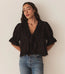 Henri Top Black Eyelet