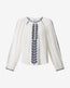 Lena Top Ecru Blue