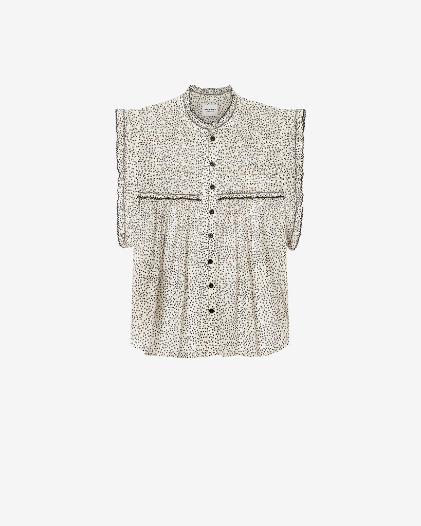 Dersia Top Ecru Black